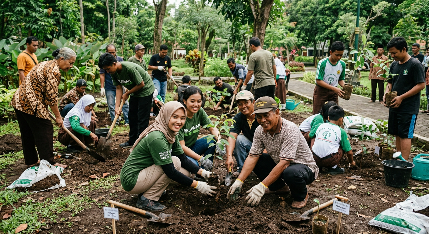 Penanaman Pohon Bersama Komunitas LIVESGP RIAU Hijau
